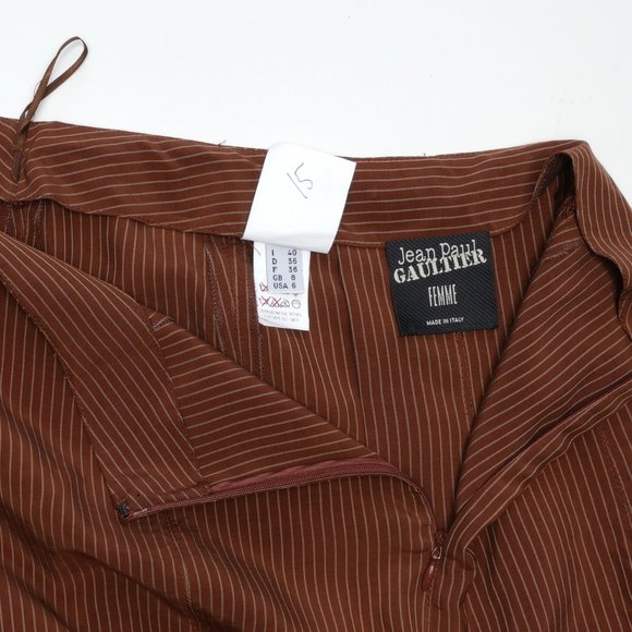 Jean-Paul GAULTIER FEMME Brown Skirt sz 40 - Picture 6 of 11